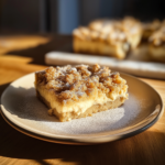 Eggnog Cheesecake Crumble Bars