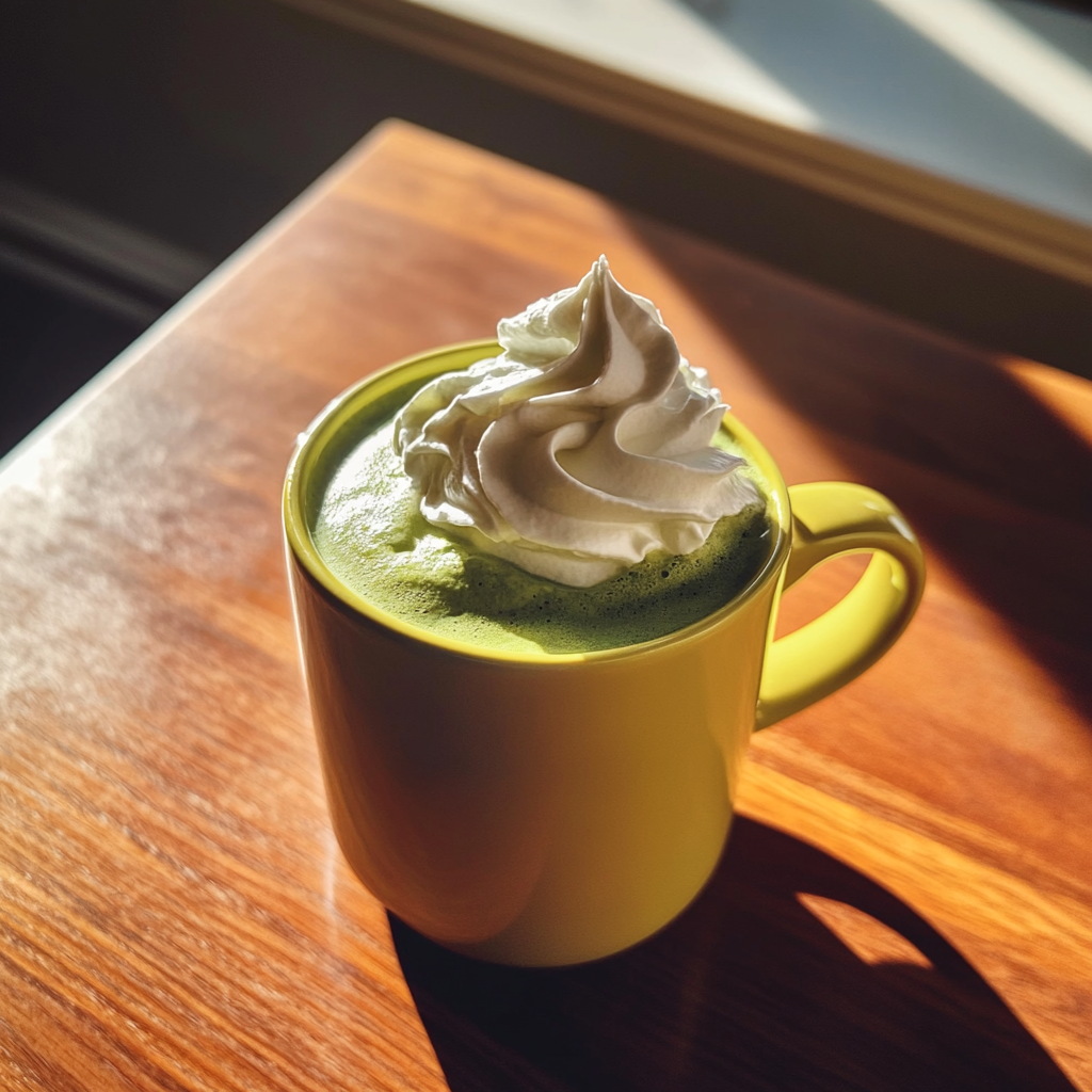 Homemade Peppermint Matcha Latte