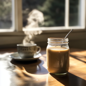 Homemade Salted Caramel Coffee Creamer