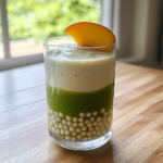Matcha Peach Sago Drink
